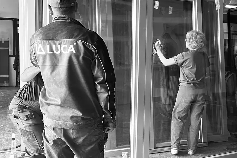 Menuiserie en Bois Stratifié: Bâtiment Résidentiel, Morainvilliers, France